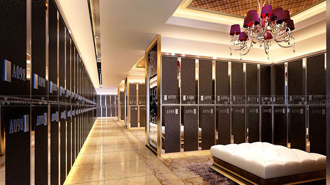 汗蒸房(fáng)外(wài)景儲物(wù)櫃